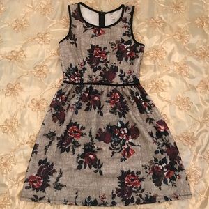 Xhilaration floral tank fit flare dress, zip up